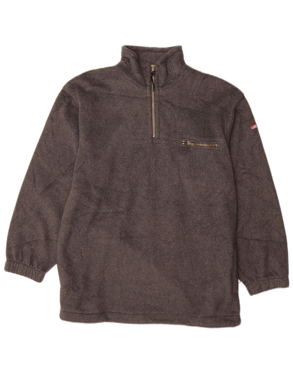 GANT Boys Tall Zip Neck Fleece Jumper 13-14 Years 2XL  Grey Polyester