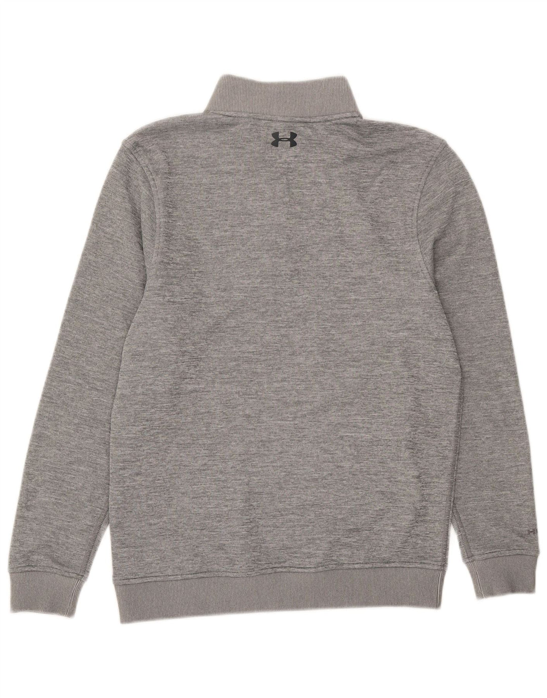 Under Armour Mens Zip Neck Sweatshirt Jumper Small Grey Polyester