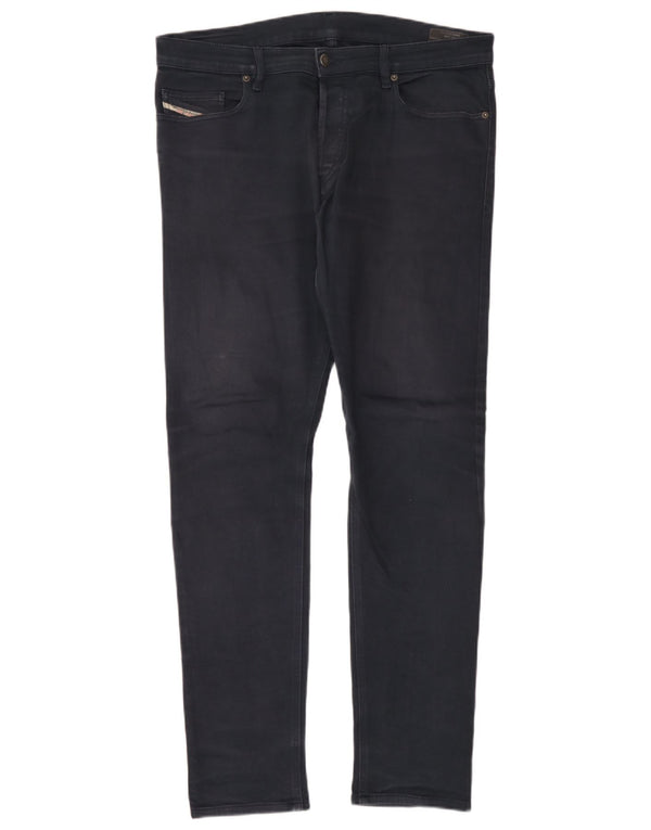 Diesel Mens D-Luster Slim Jeans W34 L34 Navy Blue Cotton