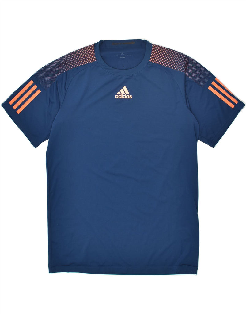 ADIDAS Mens Climacool Graphic T-Shirt Top Small Blue Polyester | Vintage Adidas | Thrift | Second-Hand Adidas | Used Clothing | Messina Hembry 