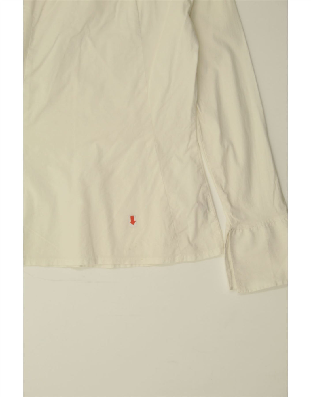 BENETTON Womens Shirt Blouse UK 12 Medium White Cotton
