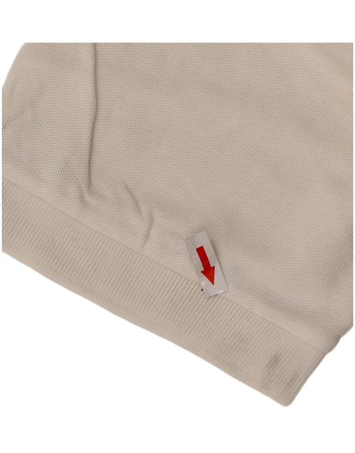 Fila Mens Polo Shirt IT 50 Medium White Cotton