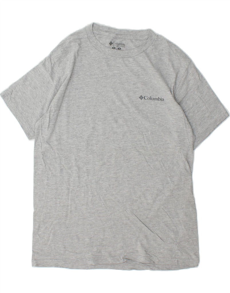 COLUMBIA Mens Graphic T-Shirt Top Medium Grey Cotton Vintage Columbia and Second-Hand Columbia from Messina Hembry 