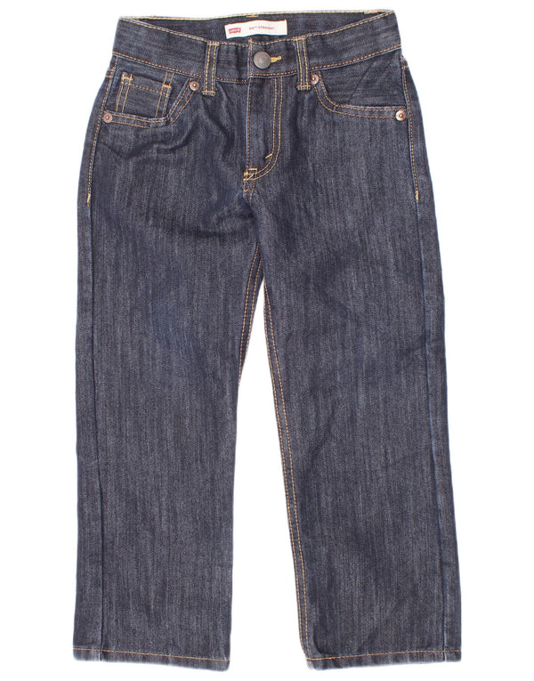 Levi's Boys 514 Straight Jeans 4-5 Years W22 L8 Navy Blue Cotton