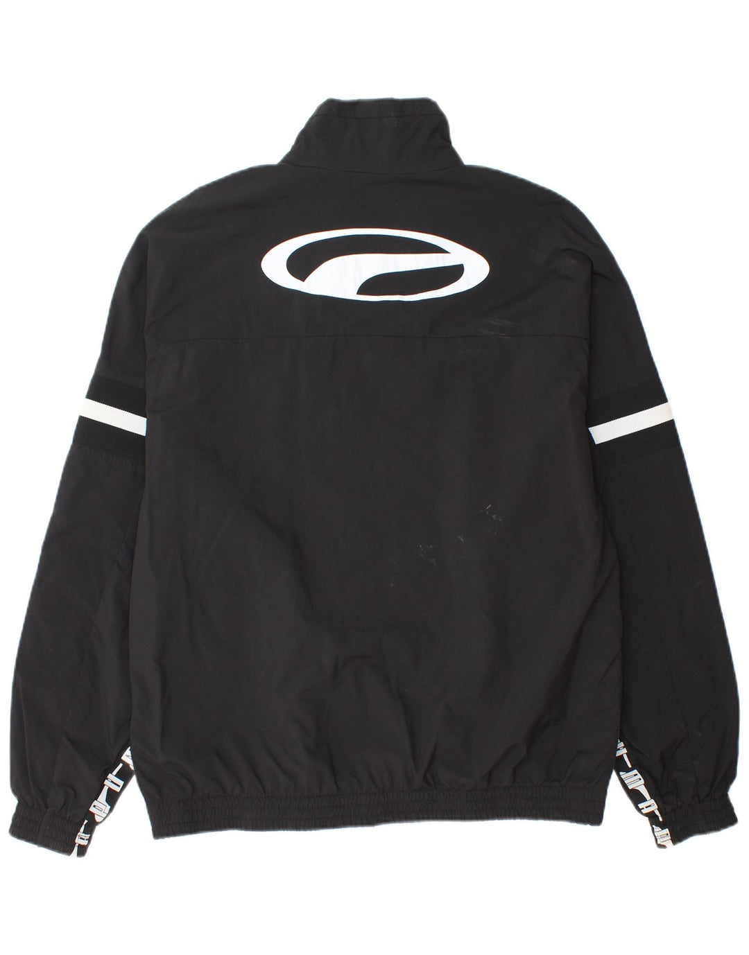 PUMA Mens Graphic Rain Jacket UK 40 Large Black Polyamide