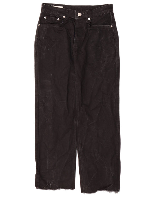 Zara Mens Straight Jeans EU 38 Small W30 L27 Black Cotton