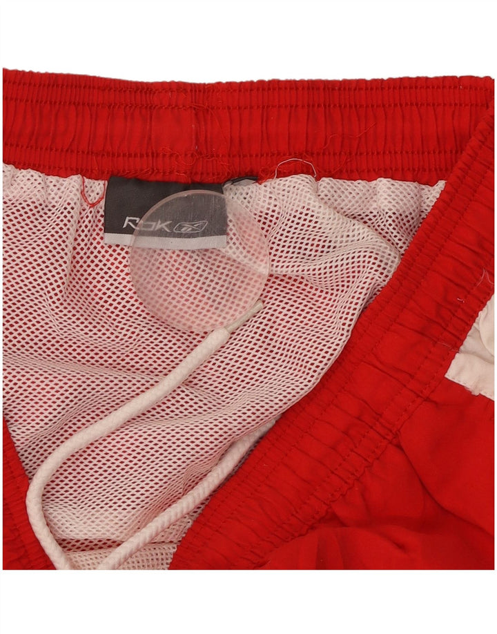 Reebok Mens Graphic Swimming Shorts XL Red Colourblock