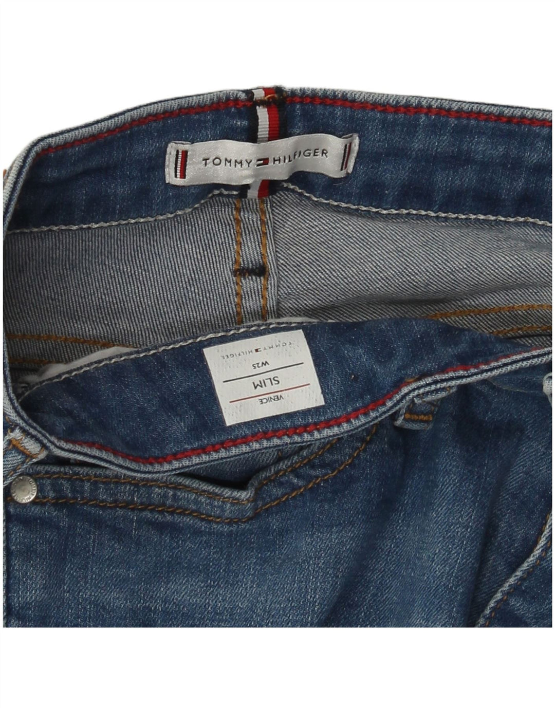 Tommy Hilfiger Womens Slim Denim Shorts W25 XS Blue