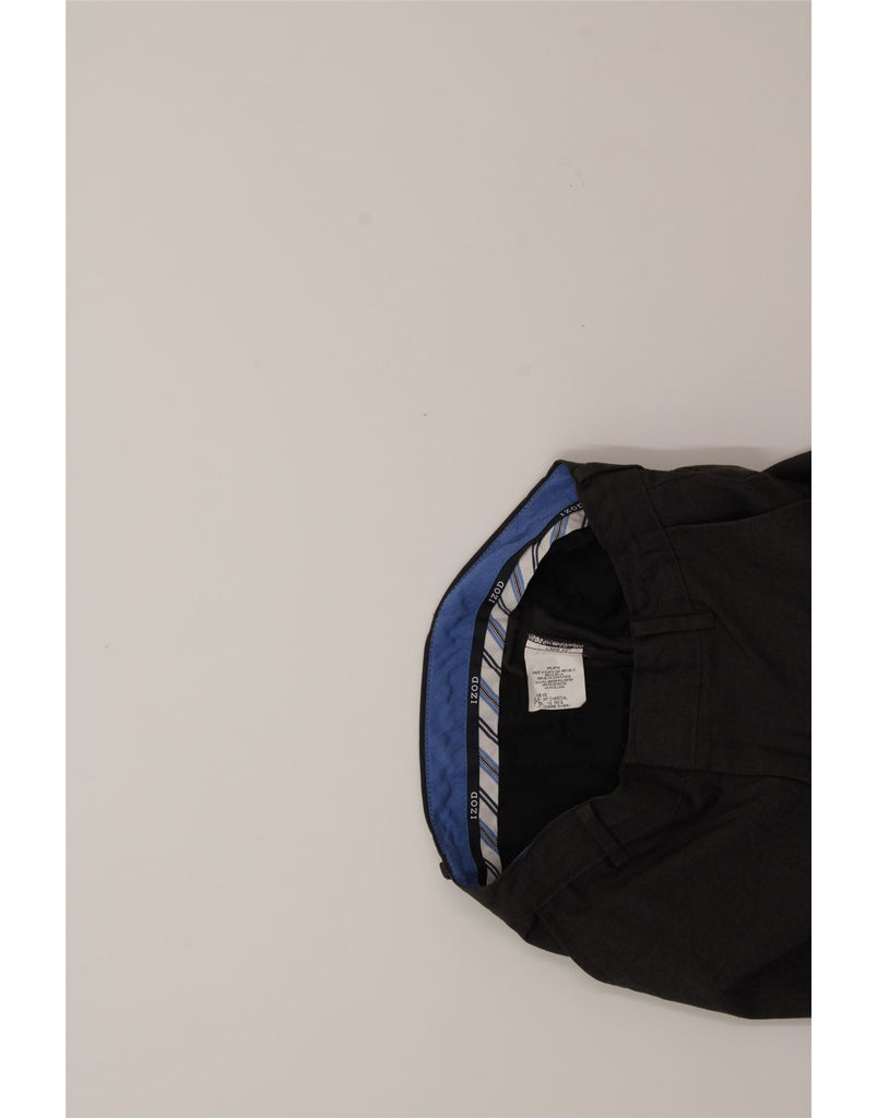 IZOD Boys Straight Chino Trousers 11-12 Years W26 L26 Grey Polyester Vintage Izod and Second-Hand Izod from Messina Hembry 