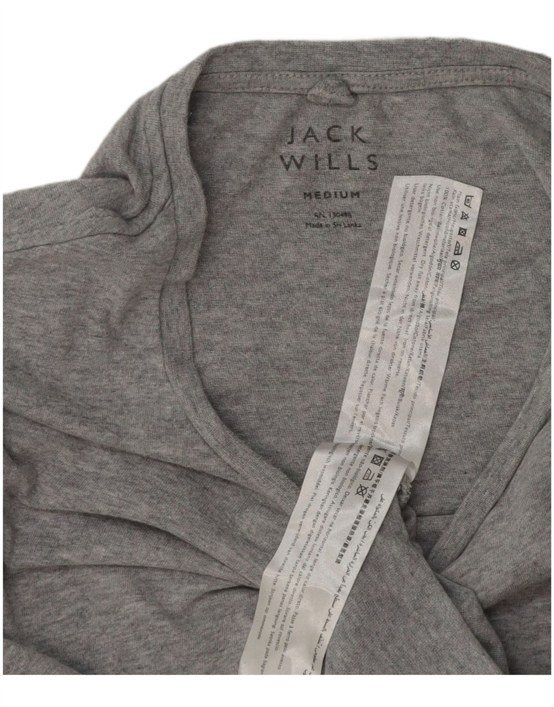 Jack Wills Mens T-Shirt Top Medium Grey Flecked Cotton