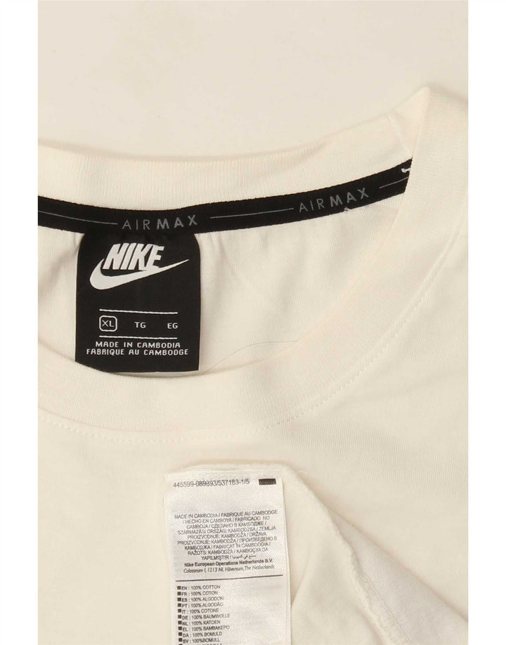 Nike Mens Graphic T-Shirt Top XL White Cotton