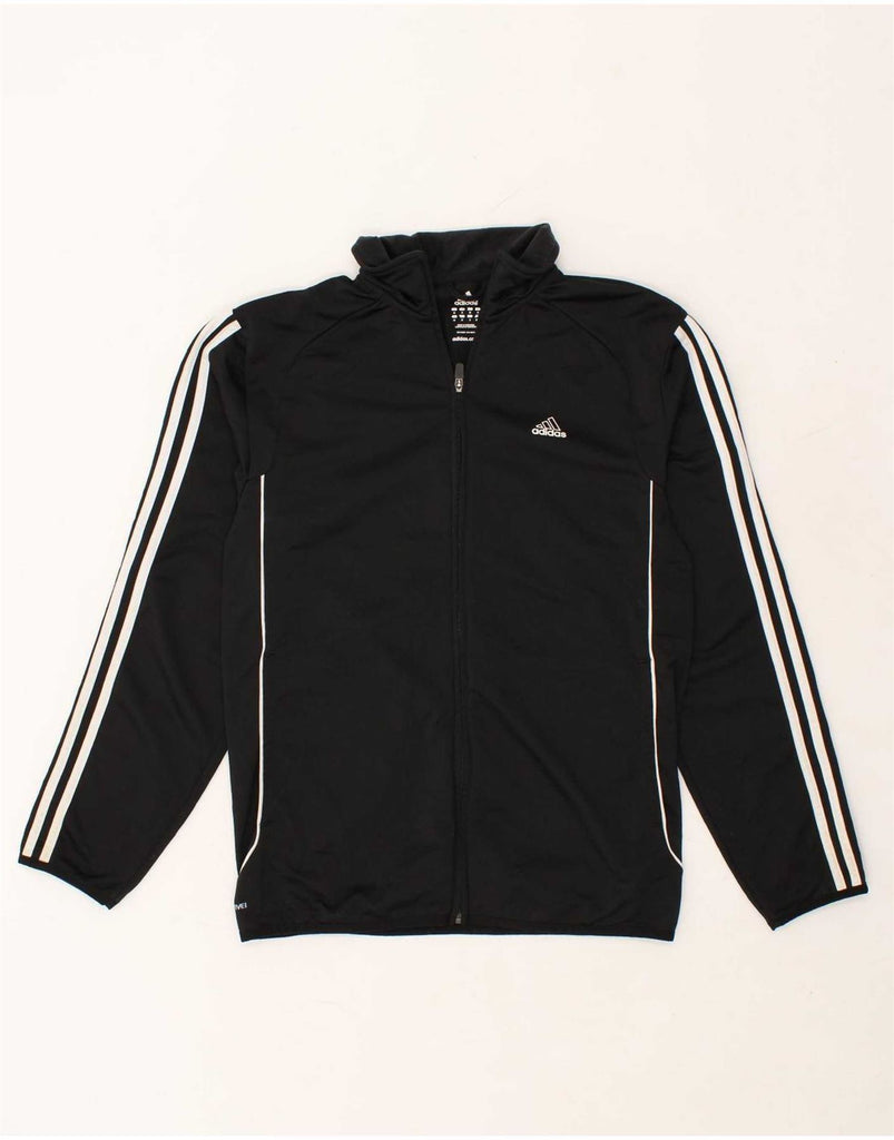 ADIDAS Mens Tracksuit Top Jacket Medium Black Polyester Vintage Adidas and Second-Hand Adidas from Messina Hembry 