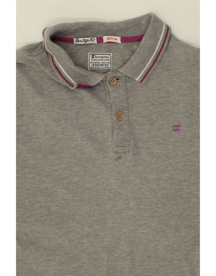 CHAMPION Mens Polo Shirt Medium Grey Vintage Champion and Second-Hand Champion from Messina Hembry 