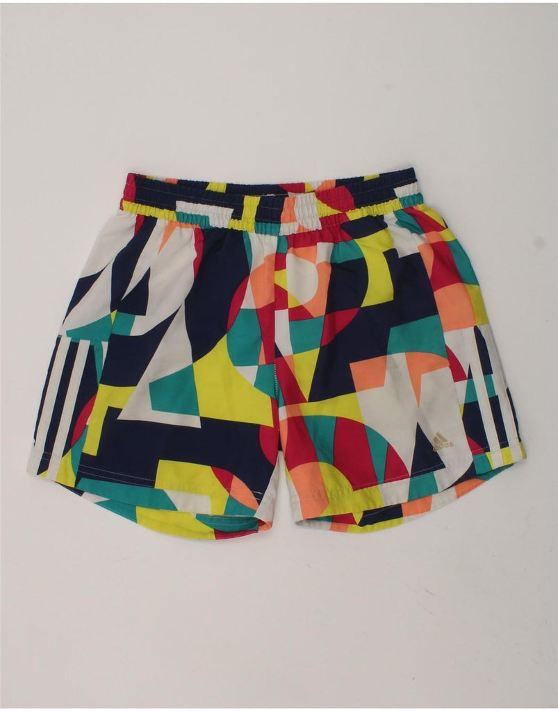 ADIDAS Girls Abstract Pattern Sport Shorts 9-10 Years Multicoloured | Vintage Adidas | Thrift | Second-Hand Adidas | Used Clothing | Messina Hembry 