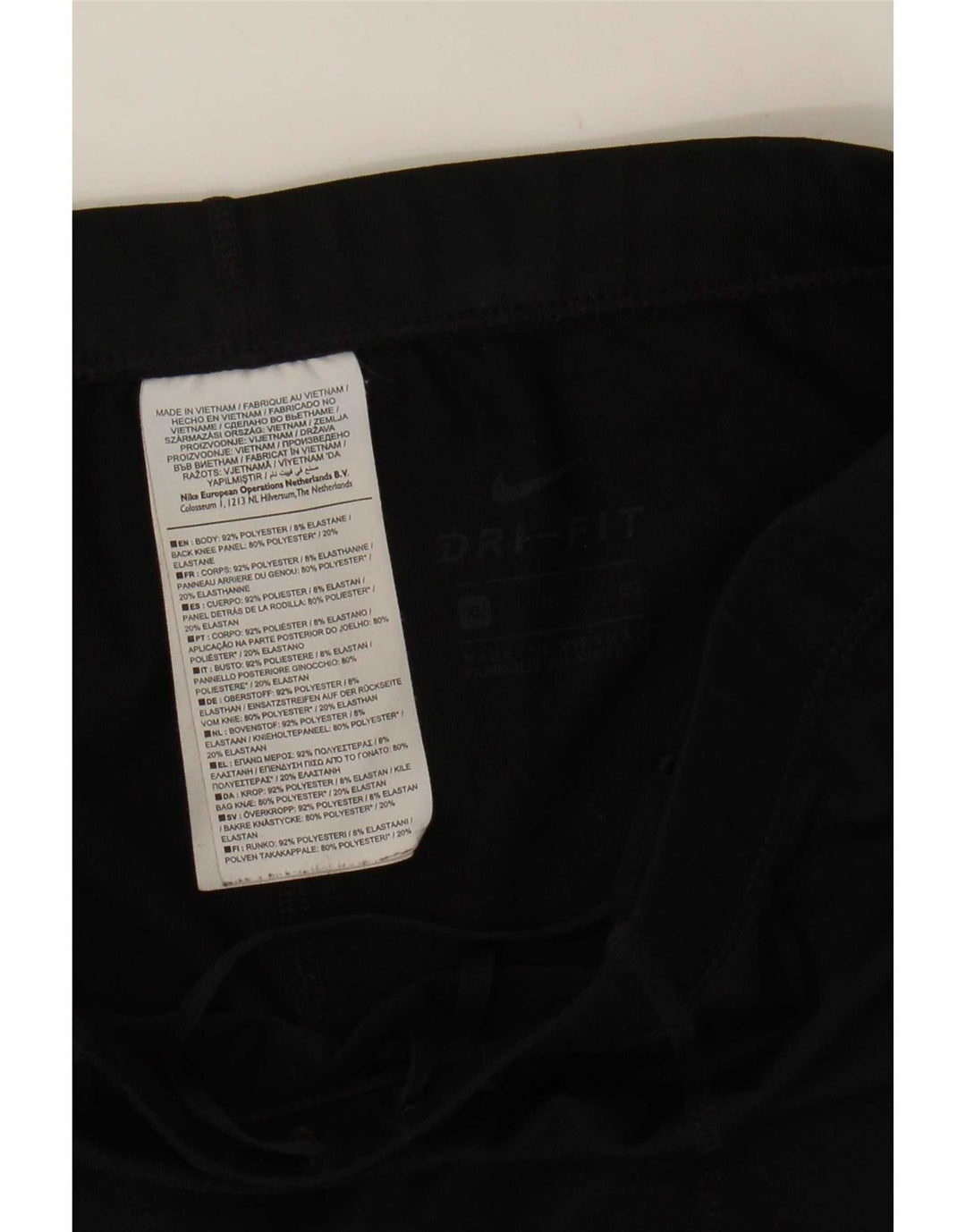 Nike Womens Dri Fit Leggings UK 18 XL Black Polyester