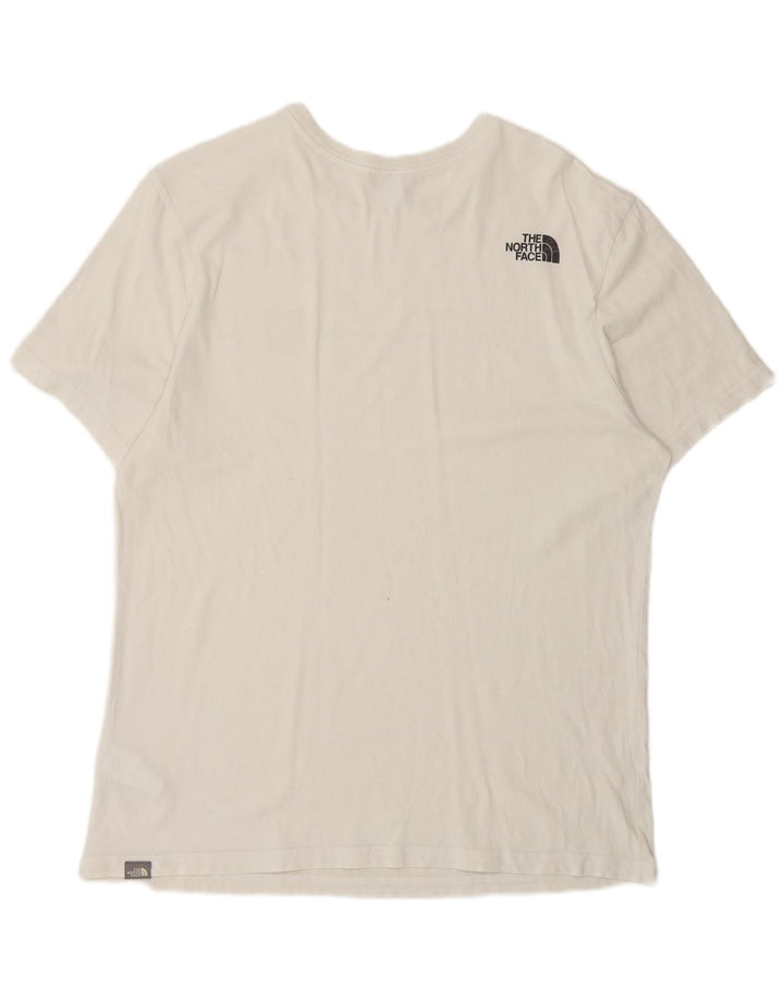 THE NORTH FACE Mens Graphic T-Shirt Top Large White Cotton