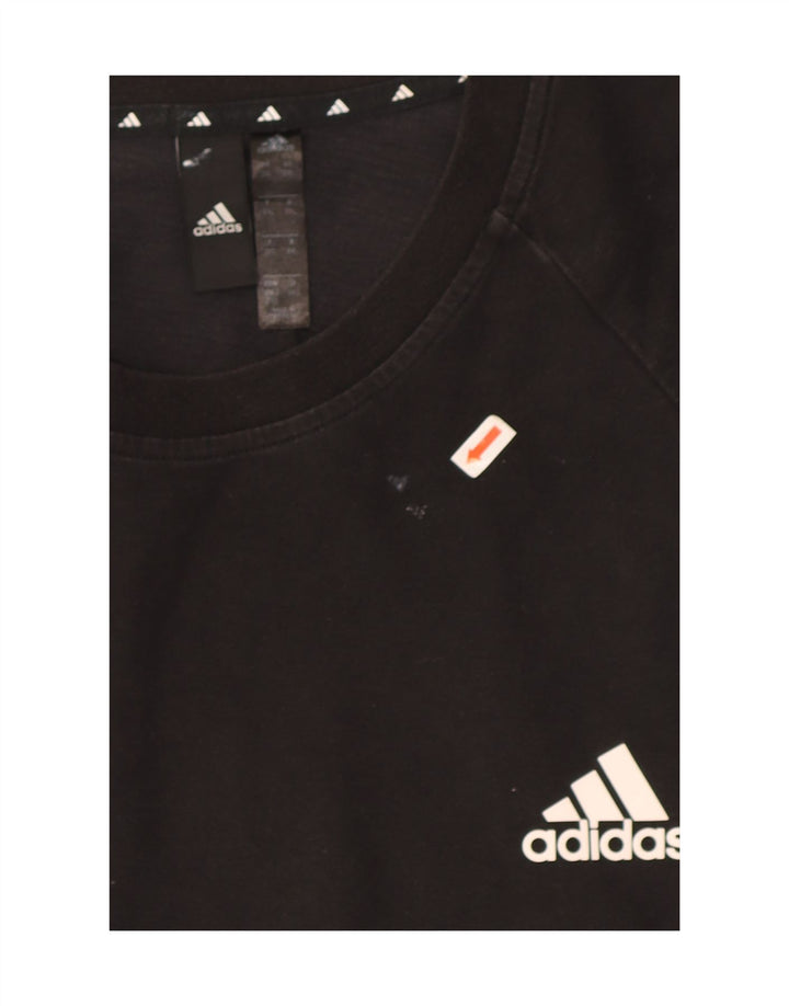 Adidas Mens T-Shirt Top 2XL Black Cotton