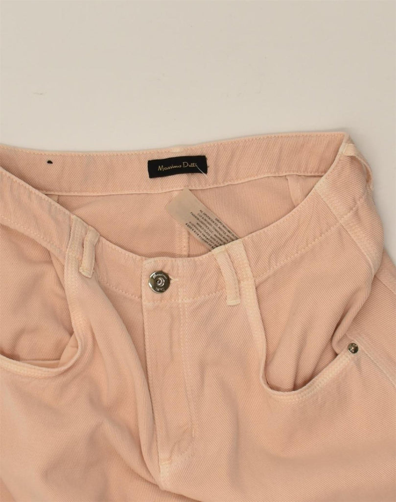 MASSIMO DUTTI Womens Capri Casual Trousers IT 38 XS W26 L24  Beige Lyocell | Vintage Massimo Dutti | Thrift | Second-Hand Massimo Dutti | Used Clothing | Messina Hembry 