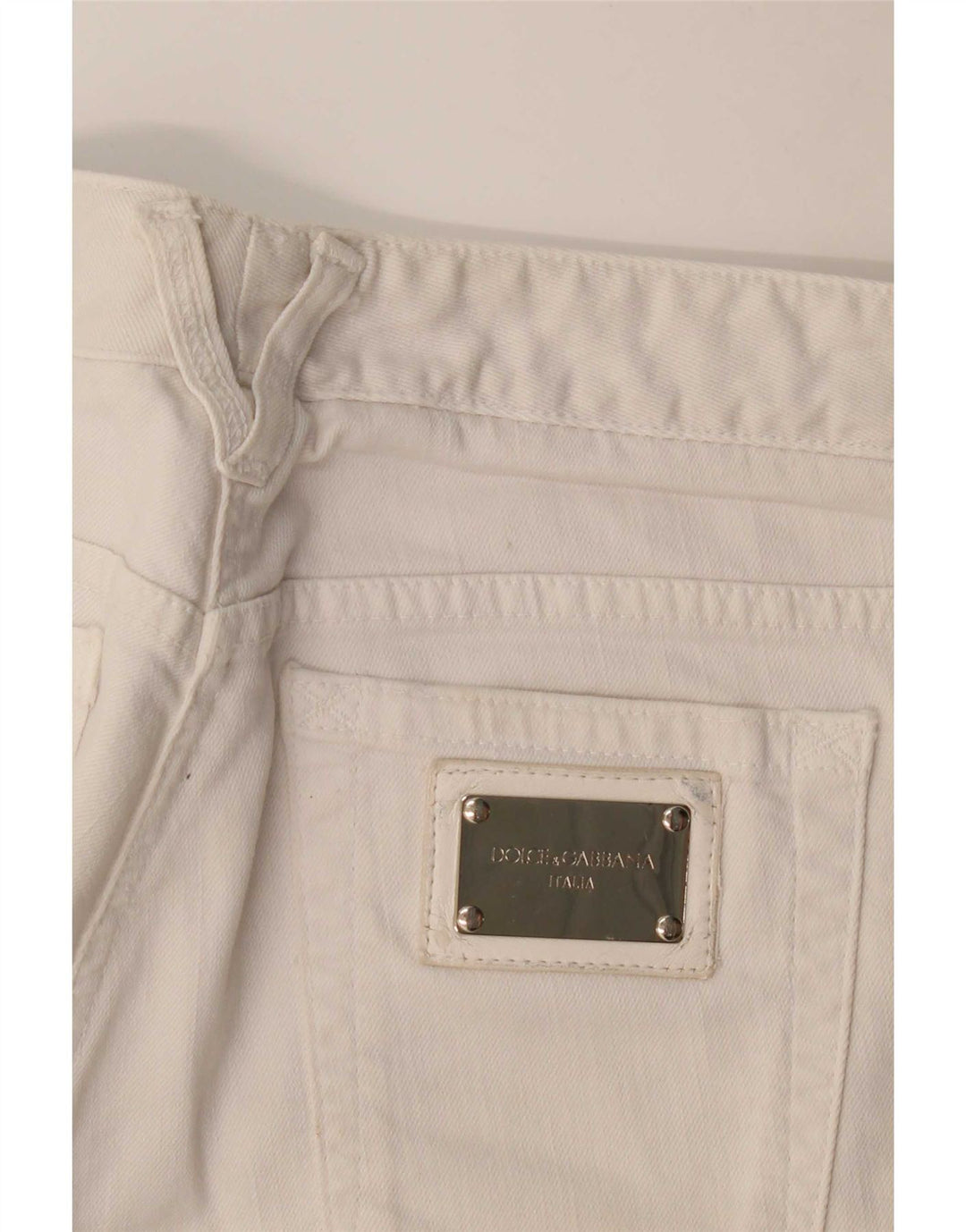 Dolce & Gabbana Womens Straight Jeans W32 L30 White