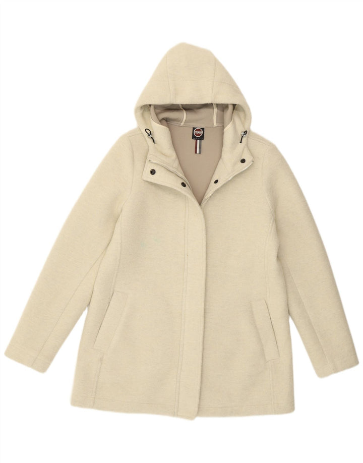 Colmar Womens Hooded Windbreaker Coat UK 14 Medium Off White
