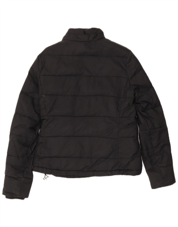 Jack Wills Womens Sherpa Jacket UK 12 Medium  Black Nylon