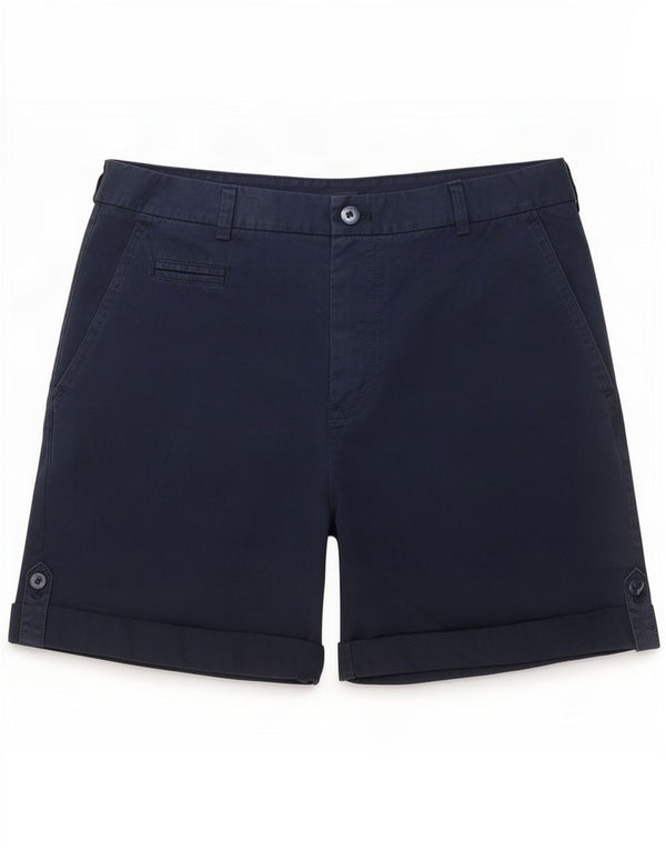 Marks & Spencer Womens Chino Shorts UK 14 Large W34 Navy Blue Cotton