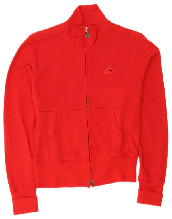 Nike Womens Tracksuit Top Jacket UK 10/12 Medium Red