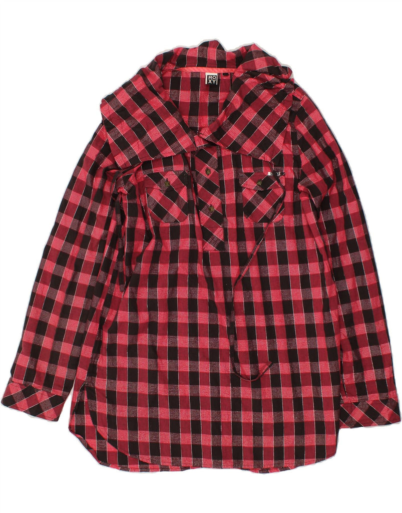 ROXY Womens Pullover Shirt UK 18 XL Red Check Cotton Vintage Roxy and Second-Hand Roxy from Messina Hembry 