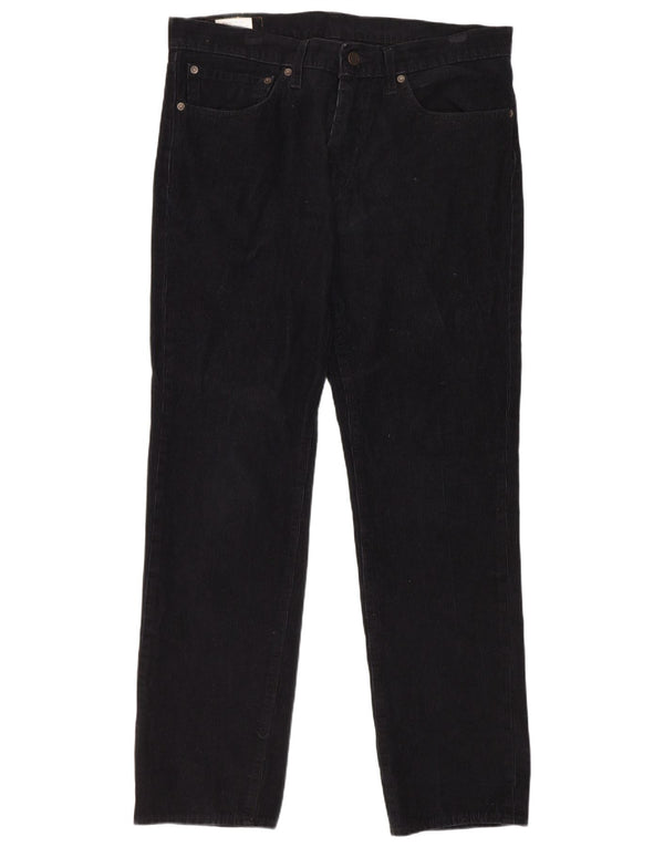 Levi's Mens 511 Slim Fit Corduroy Trousers W34 L32 Black Cotton