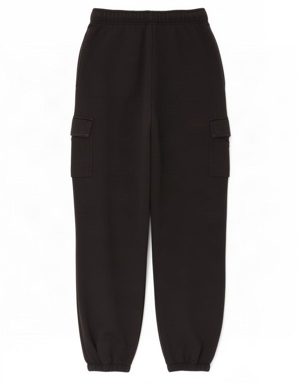 Nike Womens Cargo Tracksuit Trousers Joggers UK 4 XS Black Cotton