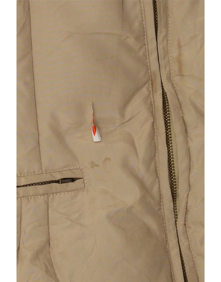 Elisabetta Franchi Womens Padded Jacket IT 42 Medium Beige Polyester