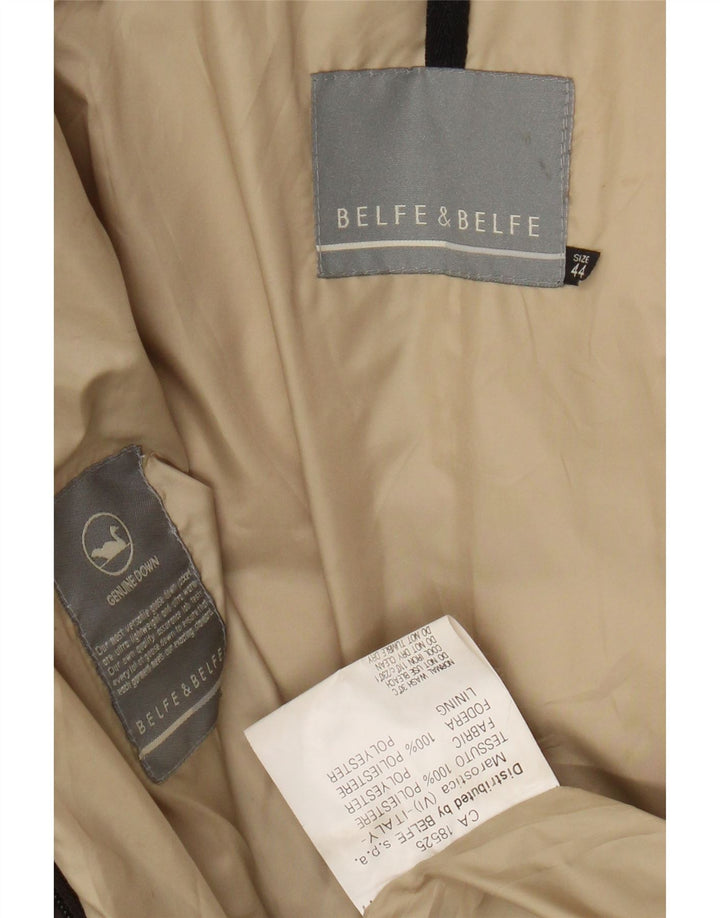 BELFE & BELFE Womens Padded Coat IT 44 Medium Brown Polyester
