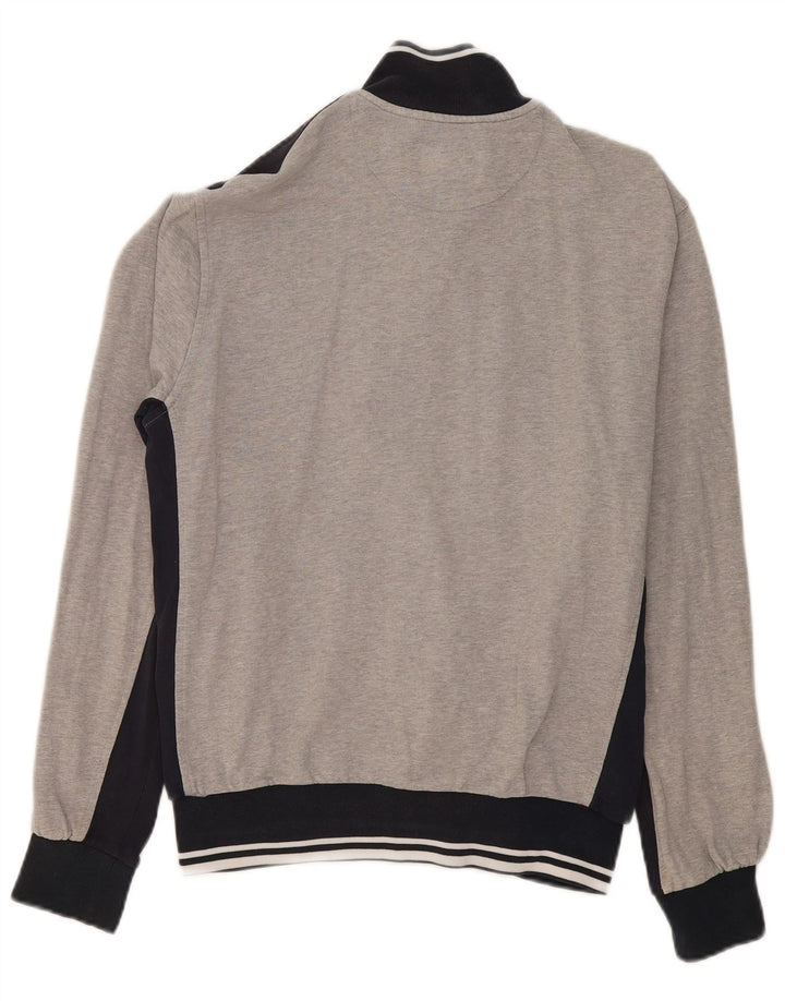 Champion Mens Graphic Tracksuit Top Jacket Medium Grey Colourblock Cotton