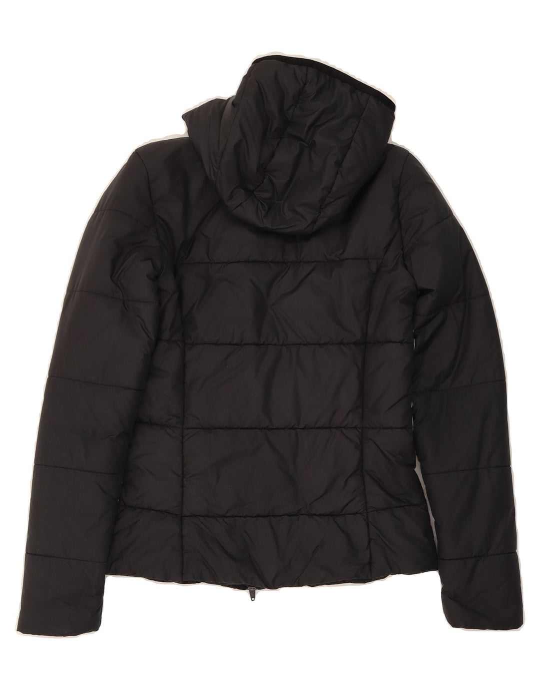 ADIDAS Womens Hooded Padded Jacket UK 6 XS Black Polyester Vintage Adidas and Second-Hand Adidas from Messina Hembry 