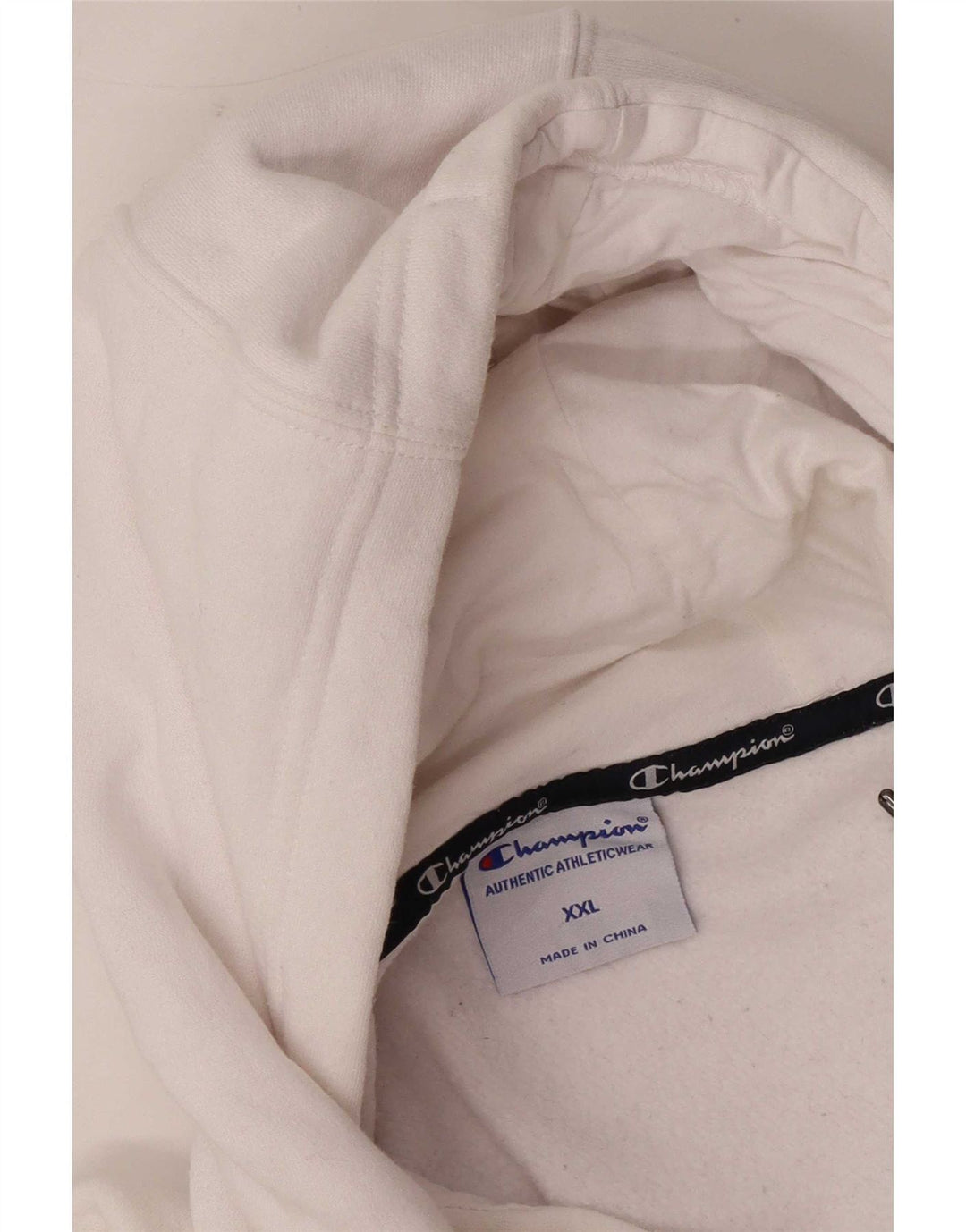 Champion Mens Hoodie Jumper 2XL White Cotton