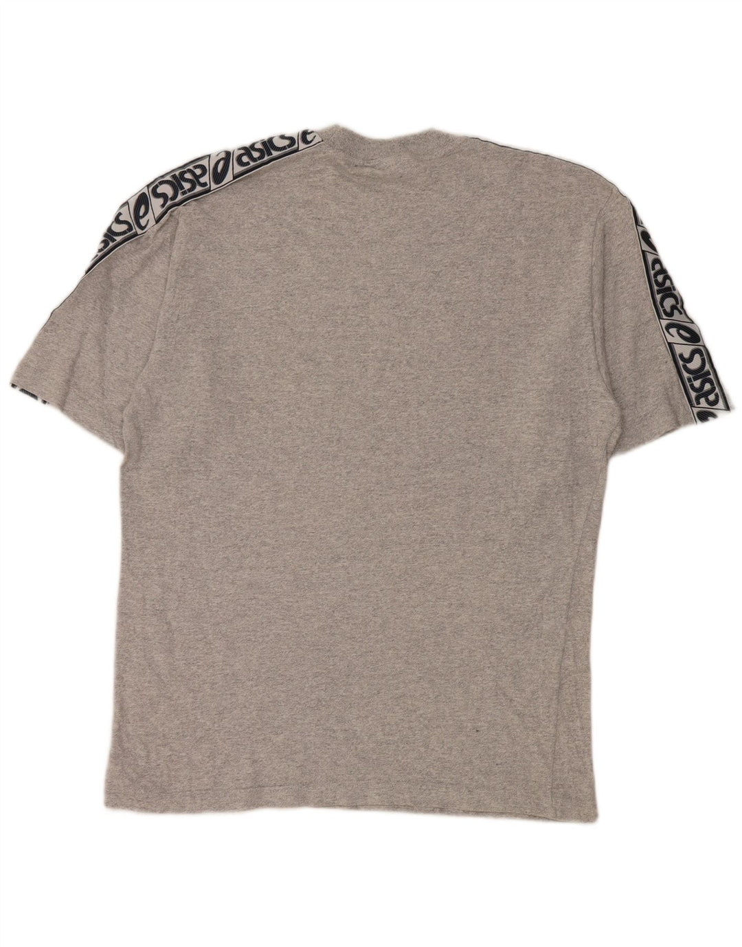 Asics Mens Graphic T-Shirt Top Medium Grey Colourblock Cotton