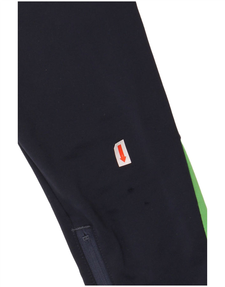 UMBRO Boys Tracksuit Trousers 9-10 Years Small Navy Blue Colourblock
