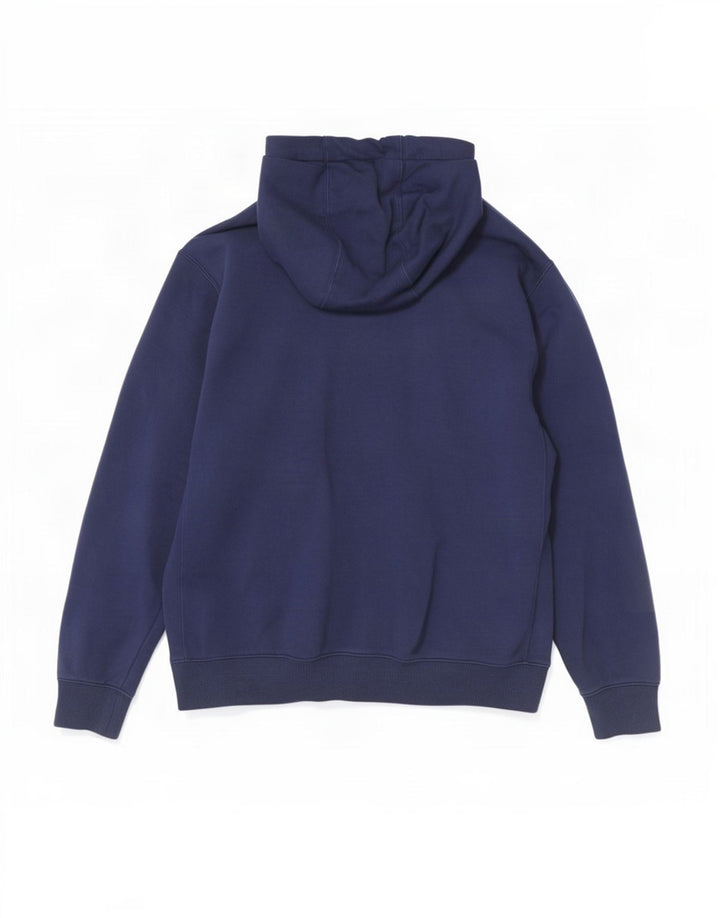 Nike Mens Hoodie Jumper Medium Navy Blue Cotton