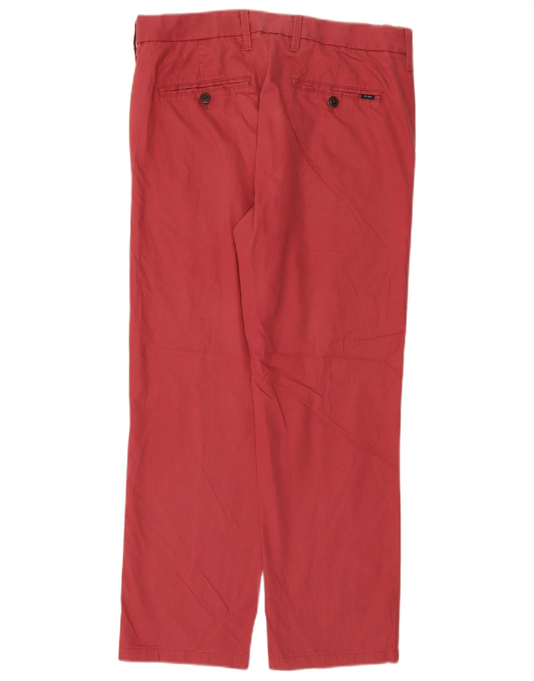 Marks & Spencer Mens Straight Regular Suit Trousers W32 L28 Pink Cotton