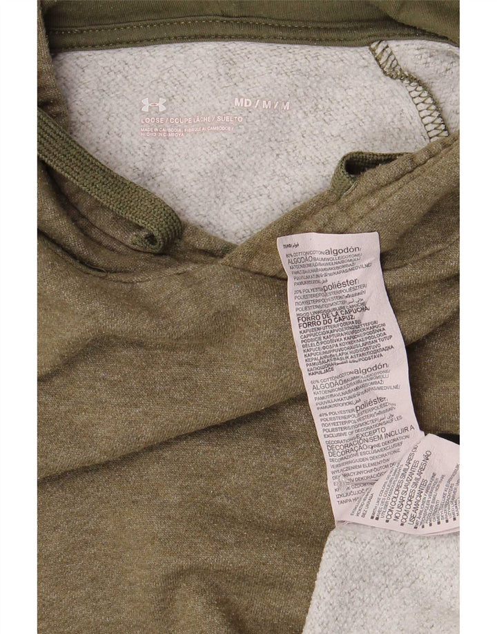 Under Armour Mens Hoodie Jumper Medium Khaki Cotton