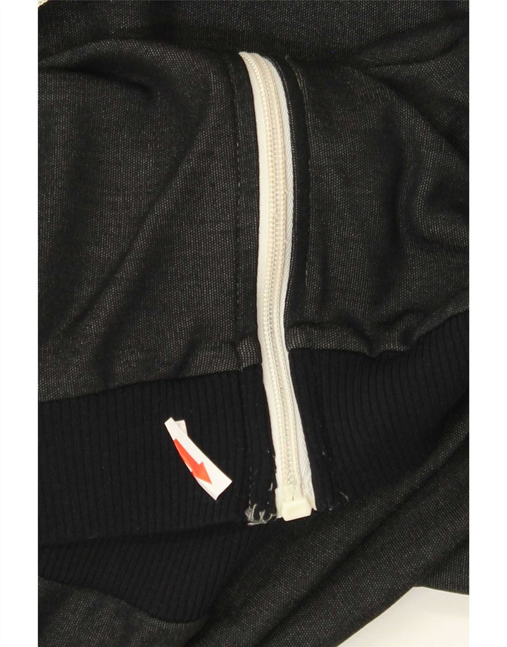 Vintage Mens Graphic Tracksuit Top Jacket Medium Black
