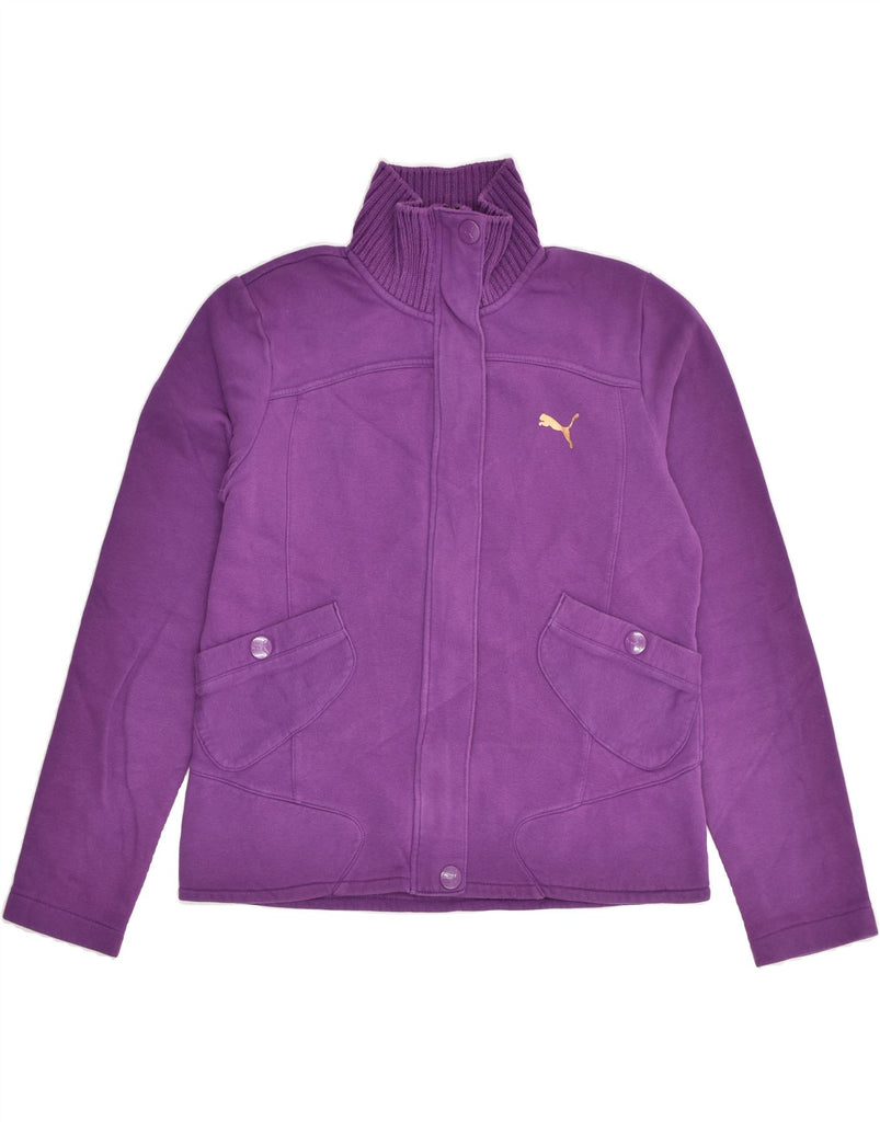 PUMA Womens Tracksuit Top Jacket UK 14 Medium Purple | Vintage Puma | Thrift | Second-Hand Puma | Used Clothing | Messina Hembry 