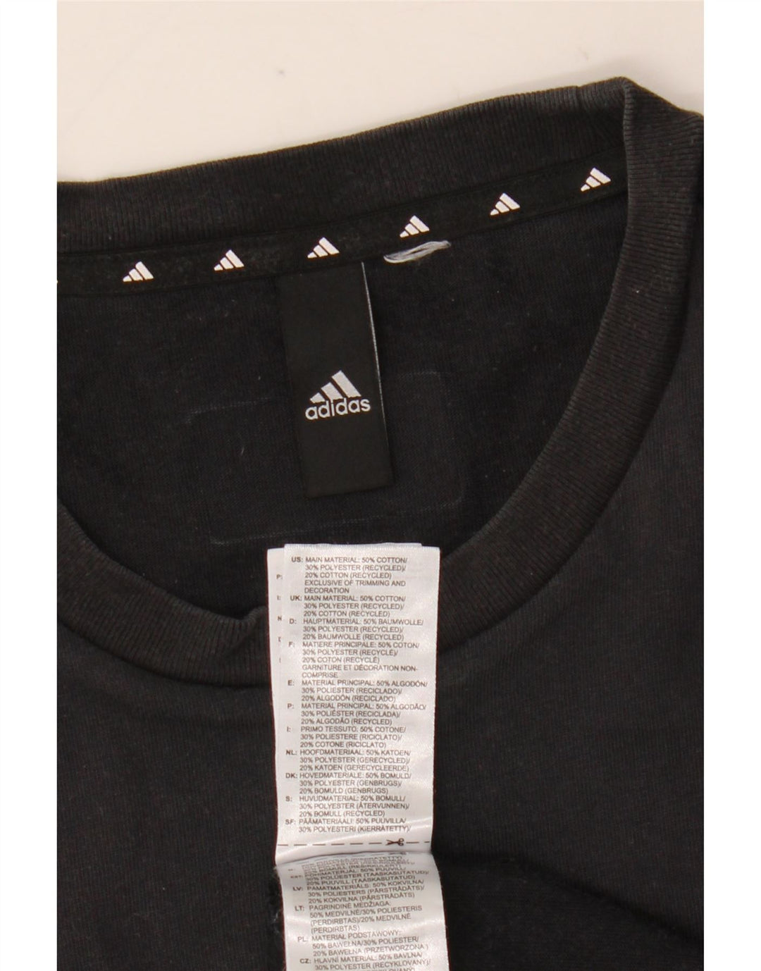 Adidas Mens Graphic T-Shirt Top Medium Black Cotton