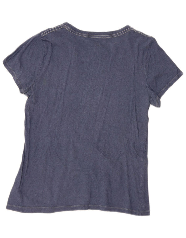 Gap Womens Graphic T-Shirt Top UK 14 Large Navy Blue Cotton