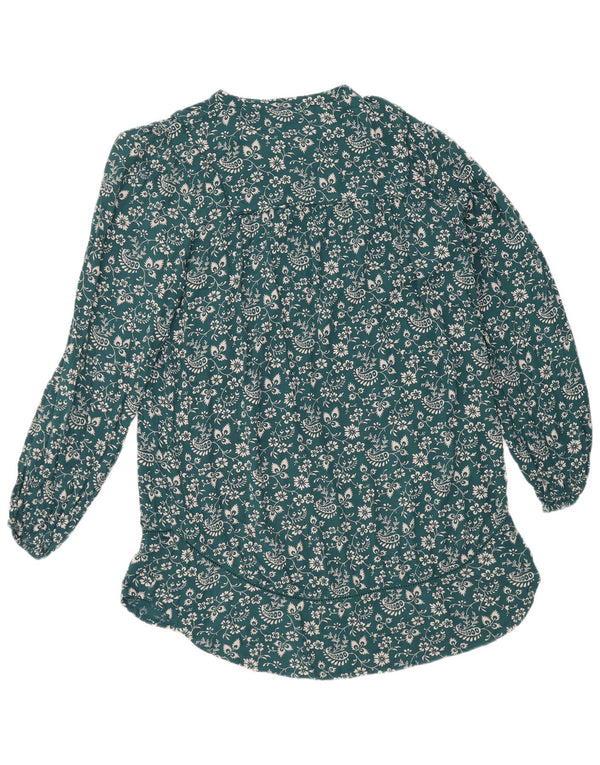 Fat Face Womens Basic Dress UK 12 Medium Blue Floral Viscose