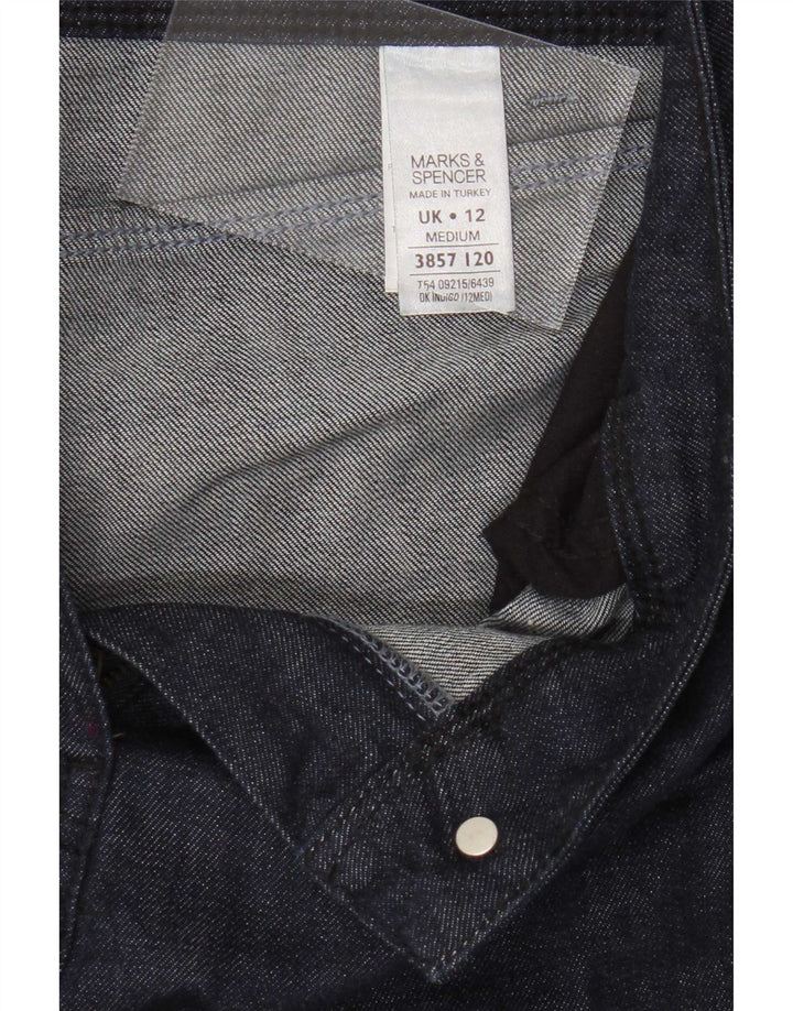 Marks & Spencer Womens Slim Bootcut Jeans UK 12 Medium W30 L31 Navy Blue