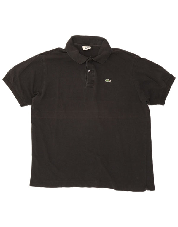 Lacoste Mens Polo Shirt Size 6 XL Black Cotton