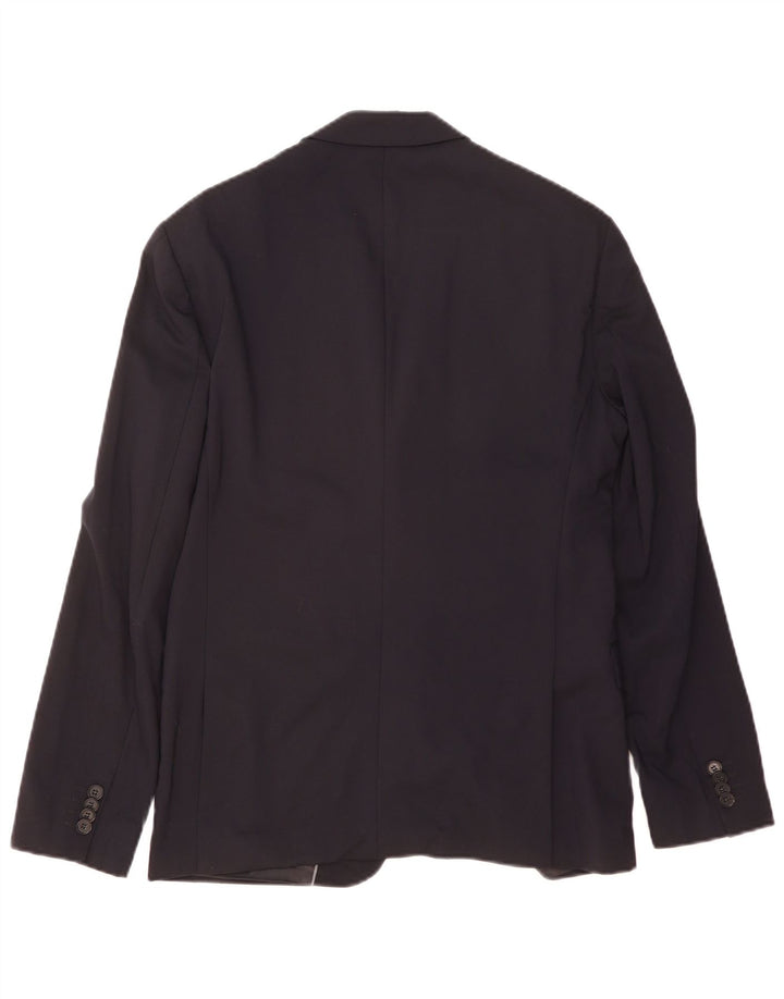 Calvin Klein Mens 2 Button Blazer Jacket IT 48 Medium Black Polyester