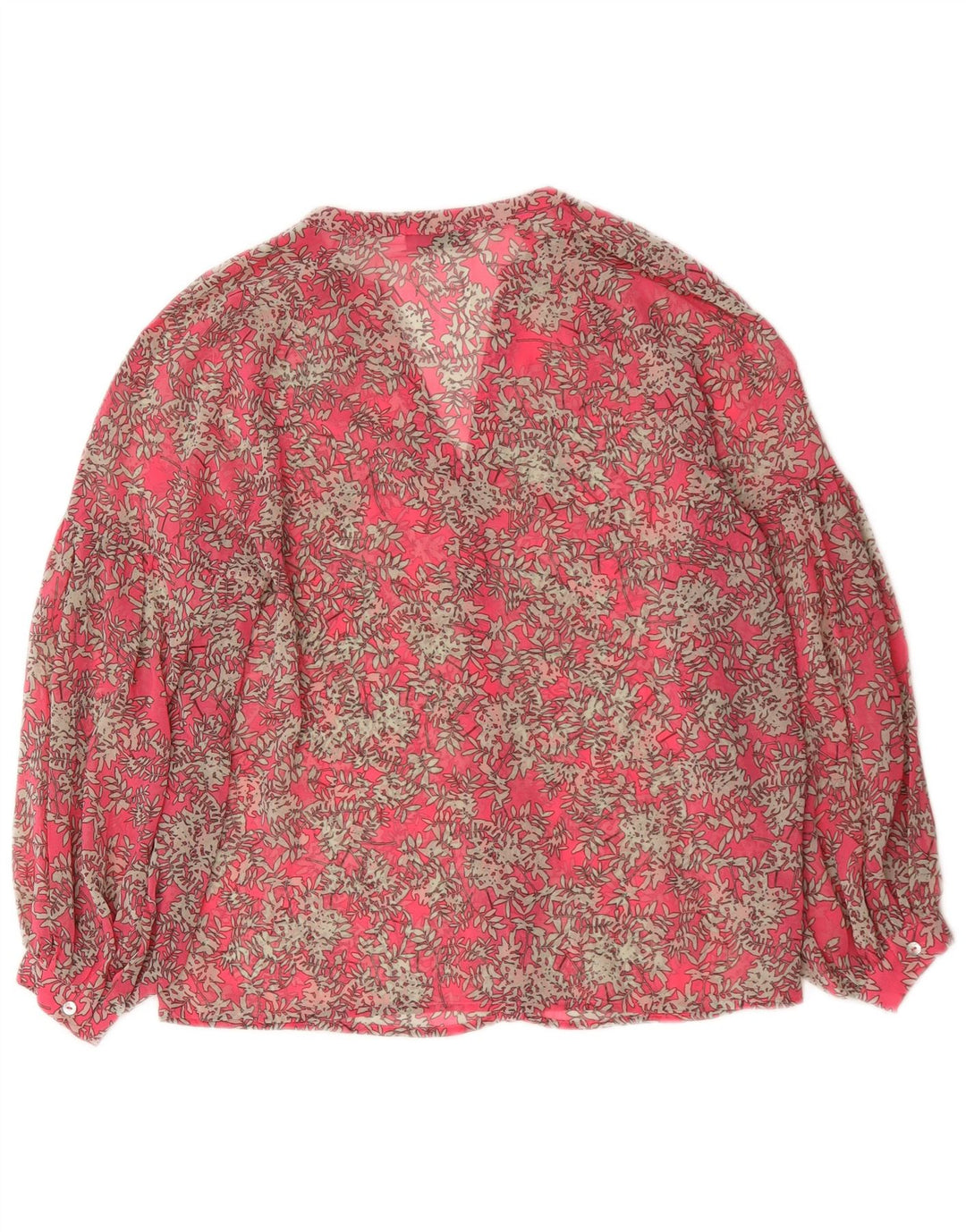 MINT VELVET Womens See Through Blouse Top UK 12 Medium Pink Floral