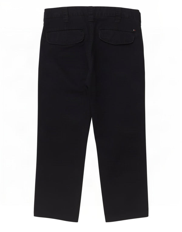 Tommy Hilfiger Boys Cropped Trousers 11-12 Years W28 L21 Navy Blue Cotton